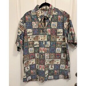 Reyn Spooner Men’s Americana Button Up Shirt XL 2004 Pilgrim Quilt  vintage